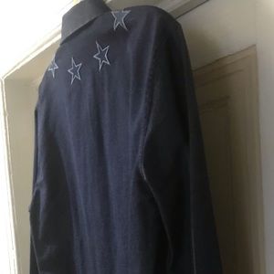 Givenchy Star Patch Blue Denim Shirt
